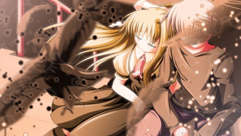Kamio misuzu, kunisaki yukito, мальчик, девушка, птица, полет