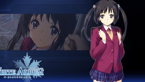Izuki мана, девушка, брюнетка, два хвоста,