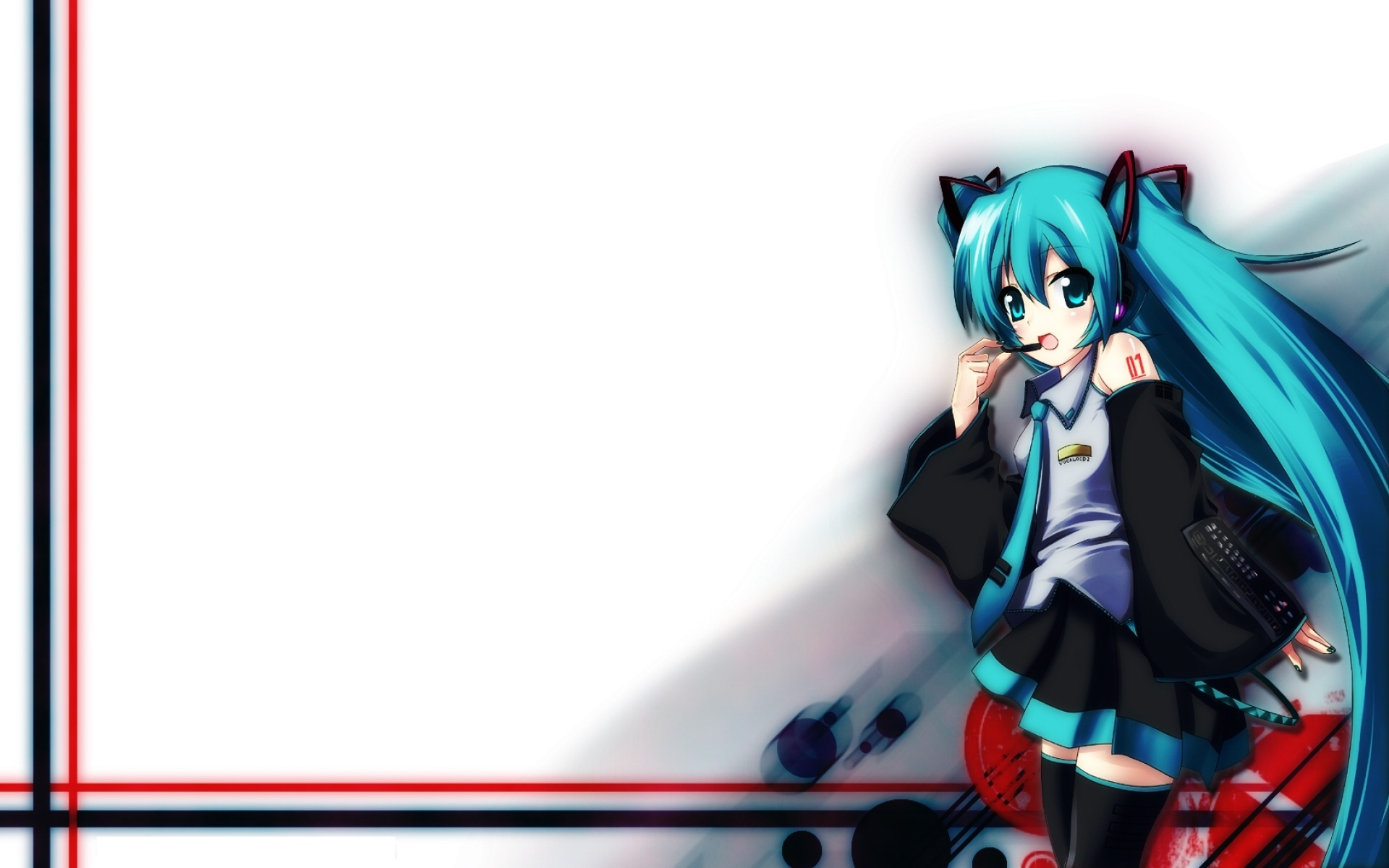 Картинки Hatsune miku, девушка, наушники, юбка фото и обои на рабочий стол