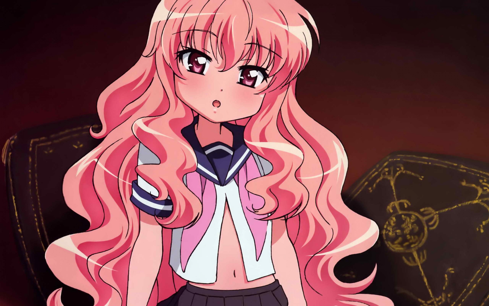 Картинки Ноль нет tsukaima, девушка, розовые волосы, смотреть фото и обои на рабочий стол