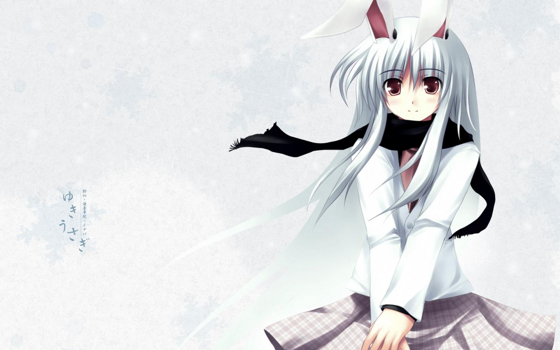 Картинки Bunnygirl, reisen udongein inaba, tateha, девушка, уши, юбка, шарф фото и обои на рабочий стол