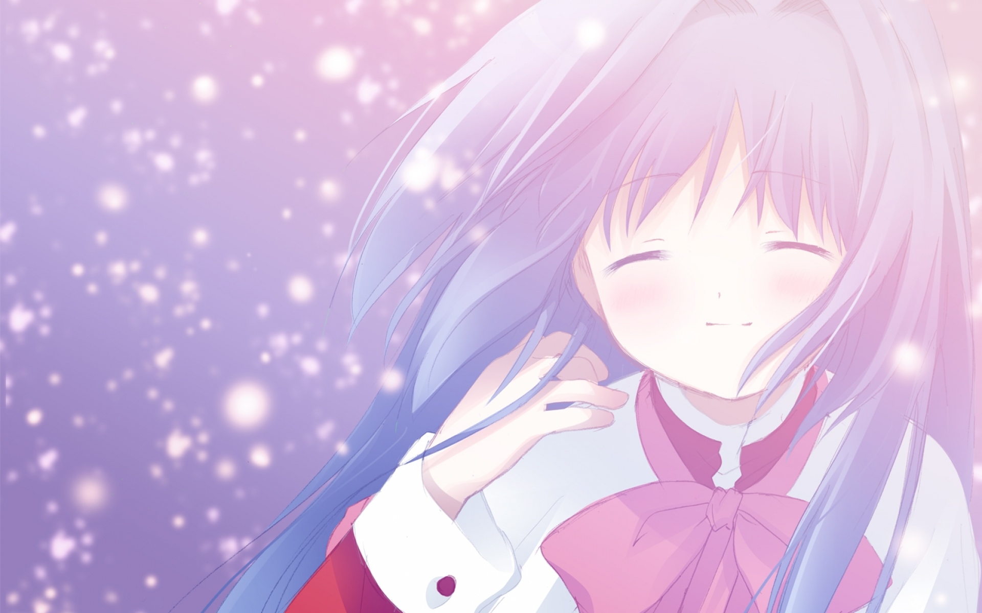 Картинки Kanon minase nayuki natsume eri, девушка, глаза закрыты, фото и обои на рабочий стол