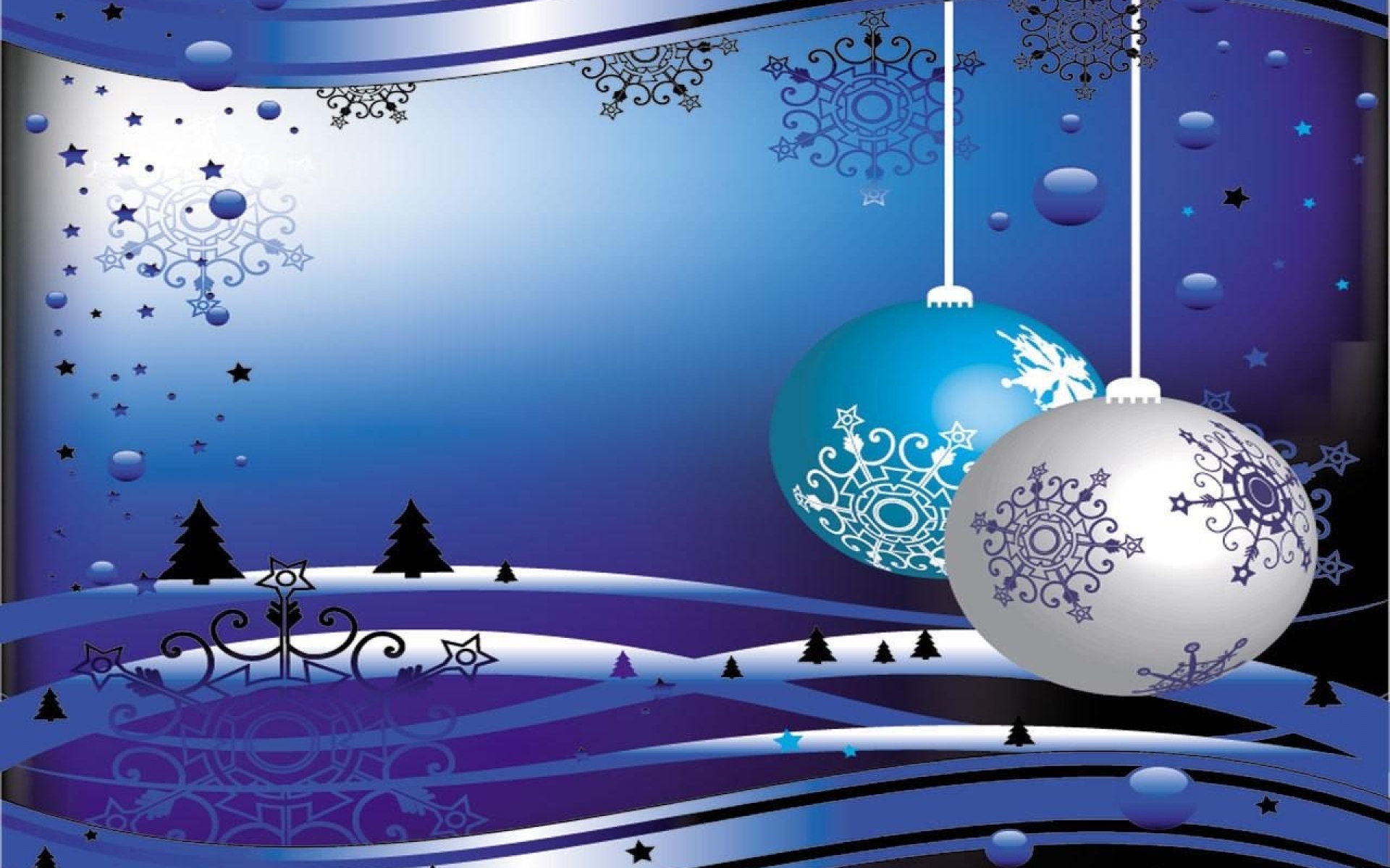 Картинки Рождественские игрушки, шарики, снежинки, елки, линии фото и обои на рабочий стол