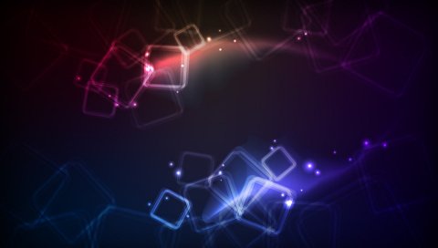 Кубики, свет, линия, красочные