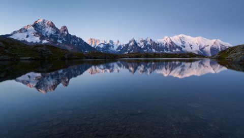 Горы, отражение, вечер