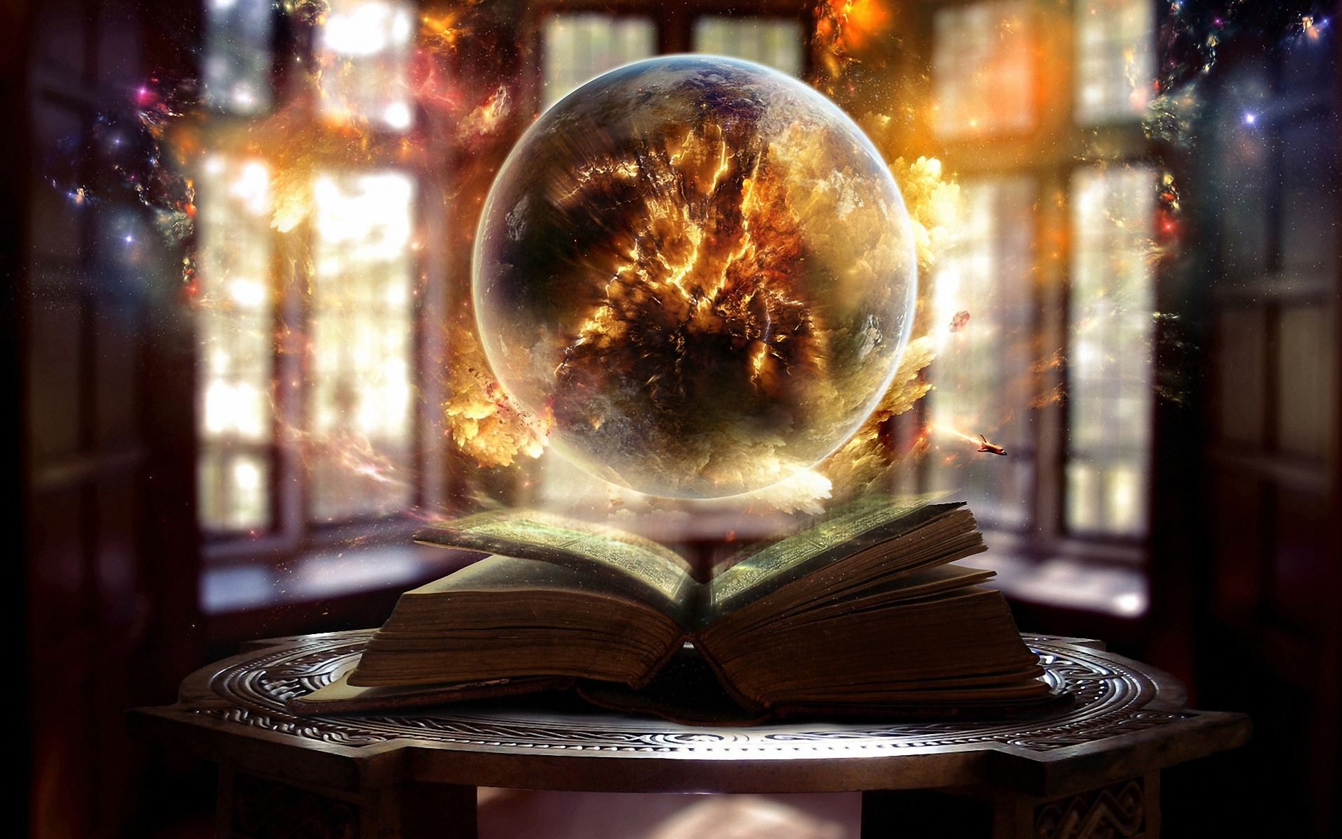 Картинки Книга, сфера, магия, колдовство фото и обои на рабочий стол
