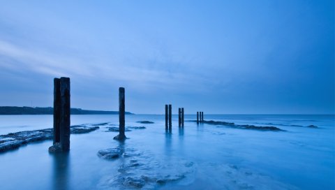 Море, вода, ставки, сумерки