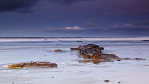 Море, пляж, берег, песок, белый, камни