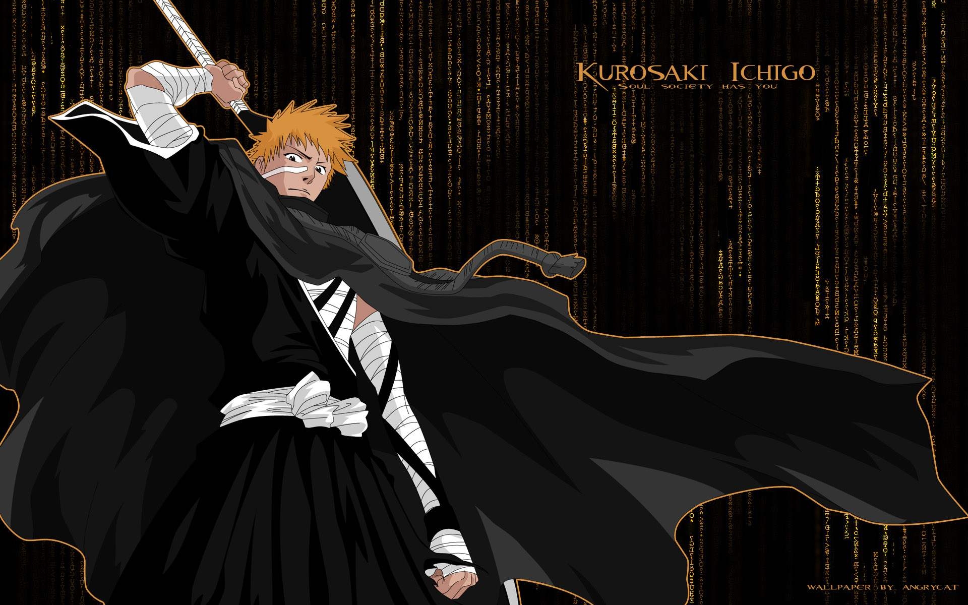 Картинки Ichigo kurosaki, парень, кимоно, меч фото и обои на рабочий стол
