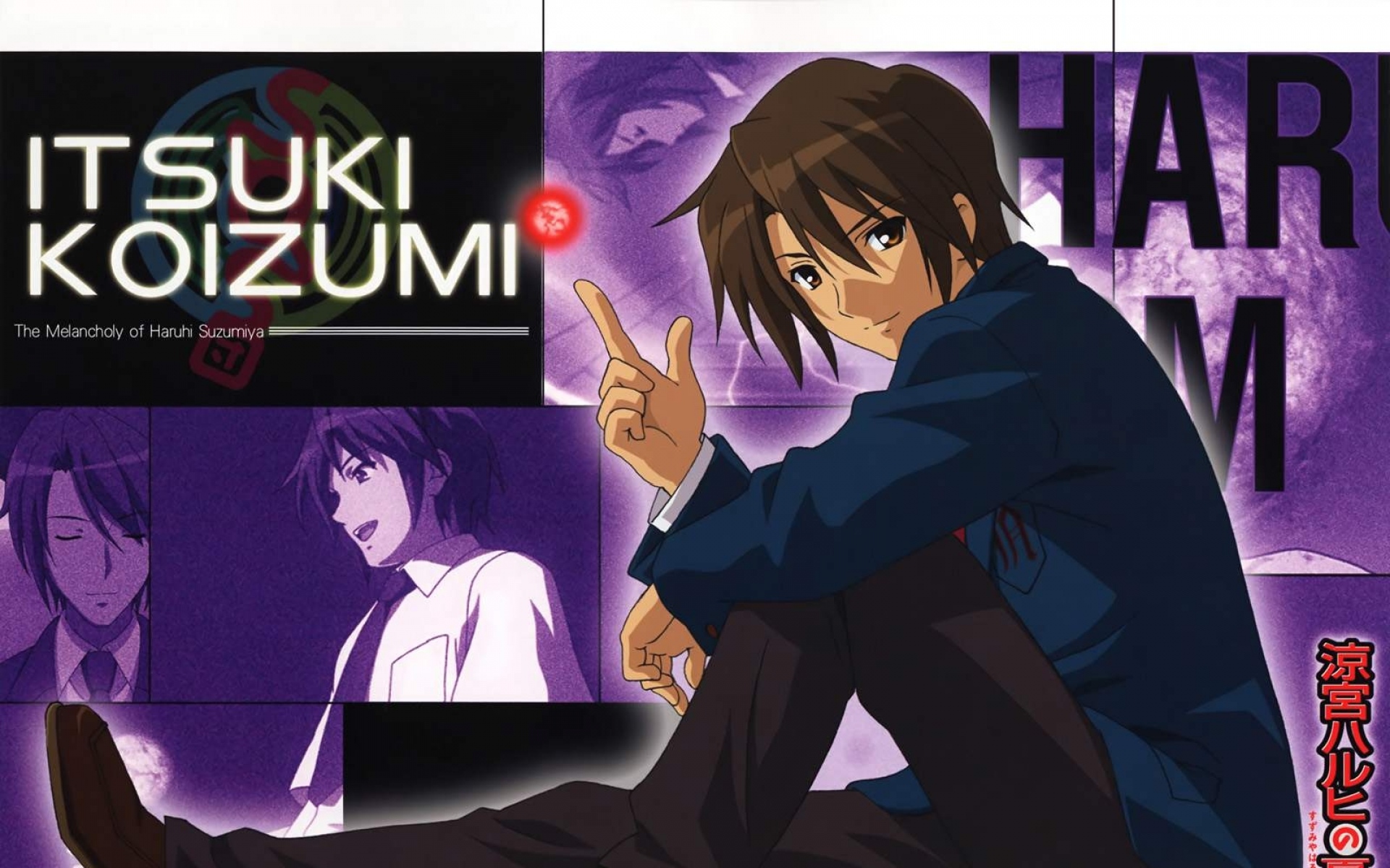 Картинки Ituki koizumi, мальчик, брюнетка, улыбка, жест фото и обои на рабочий стол