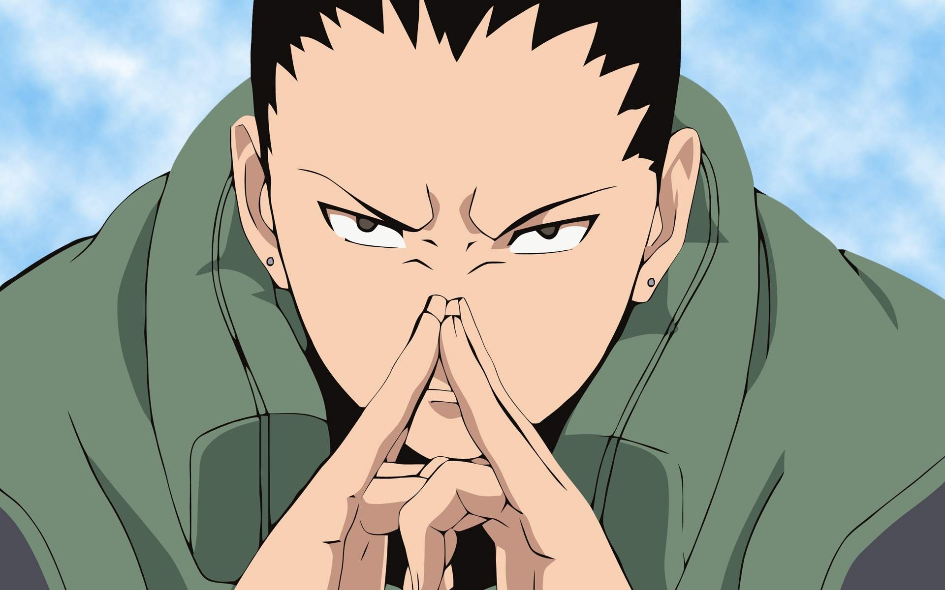 Картинки Shikamaru, мальчик, брюнетка, серьезный, небо фото и обои на рабочий стол