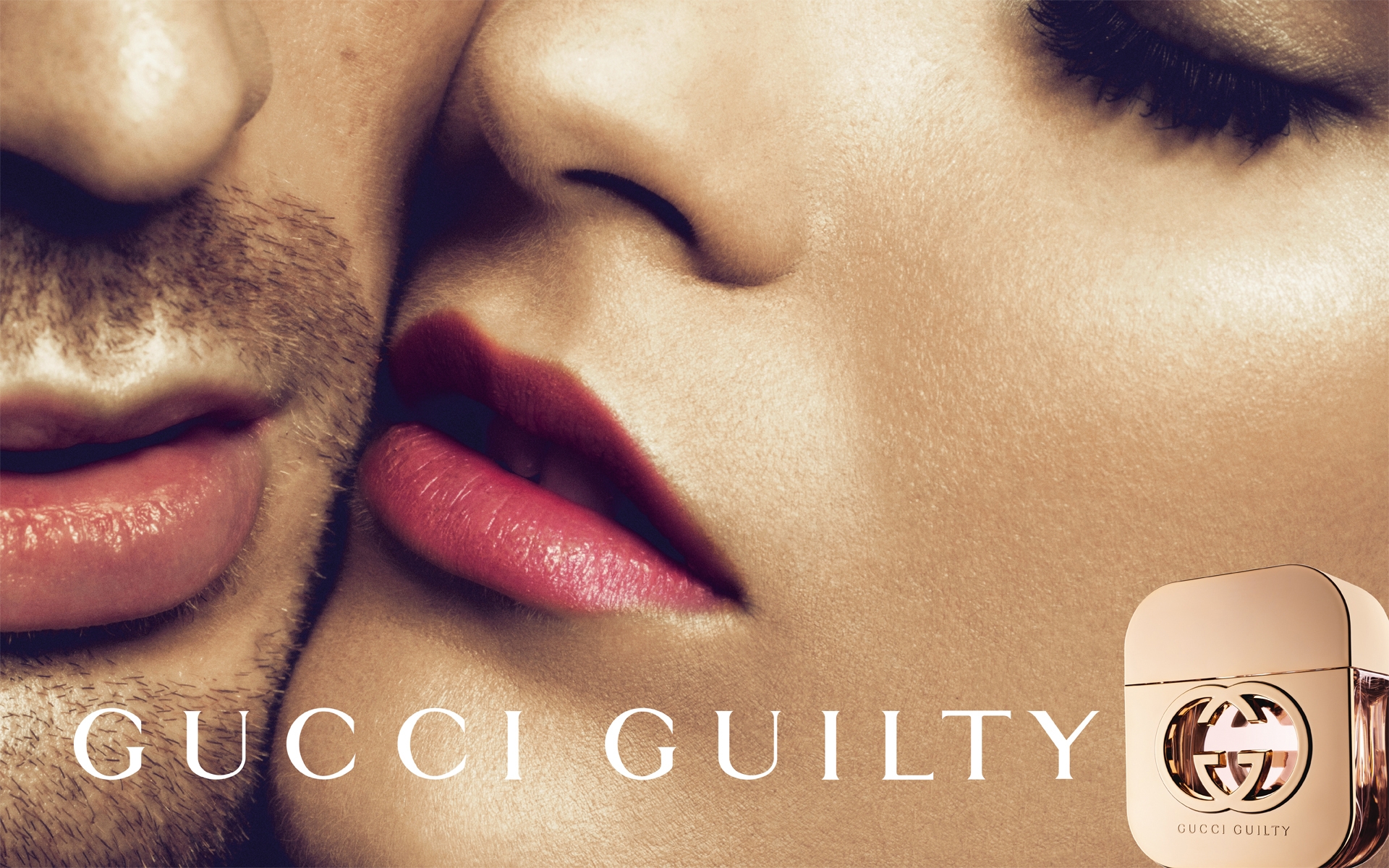 Картинки Gucci виновный, парень, девушка, прикосновение, парфюм фото и обои на рабочий стол