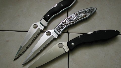 Ножи, кожа, металл, оружие