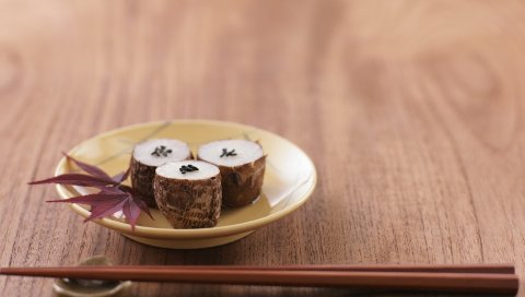 Суши, палочки, кунжут, китайская кухня, минимализм