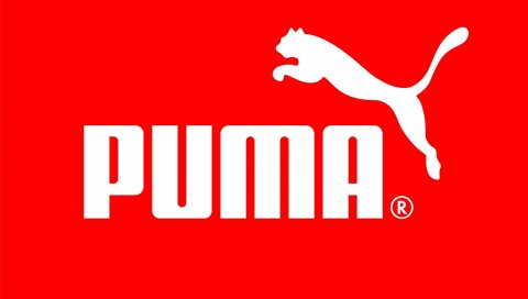 Puma, логотип, красный фон