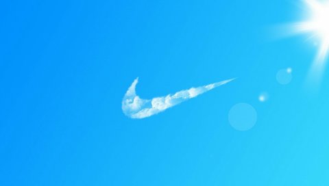Nike, знак, небо, ясная погода