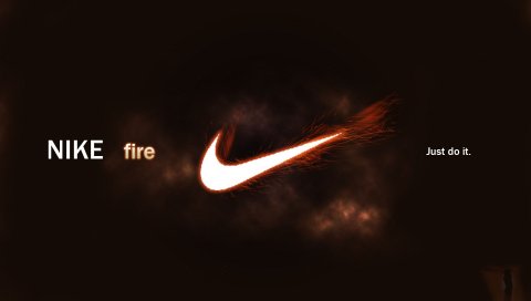 Nike fire, логотип, спортивный бренд