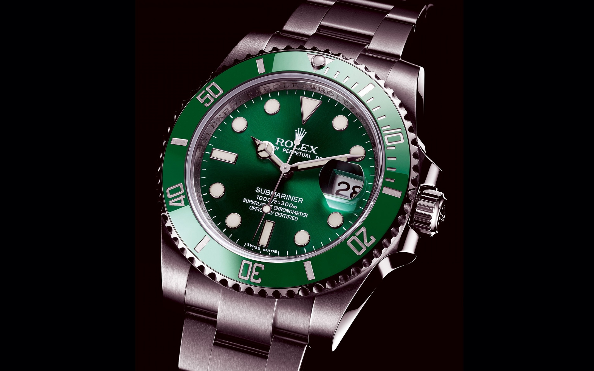 Картинки Rolex, зеленый подводник, часы, бренд фото и обои на рабочий стол