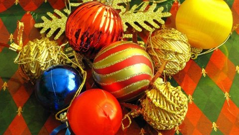 Рождественские украшения, воздушные шары, разнообразие, снежинка