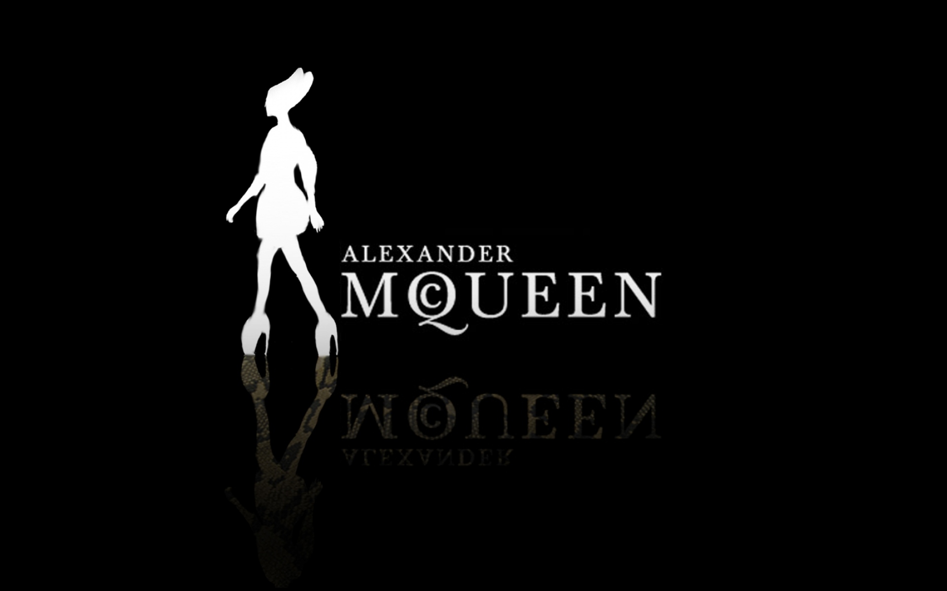 Картинки Alexander mcqueen, черный белый, логотип, дизайнер фото и обои на рабочий стол