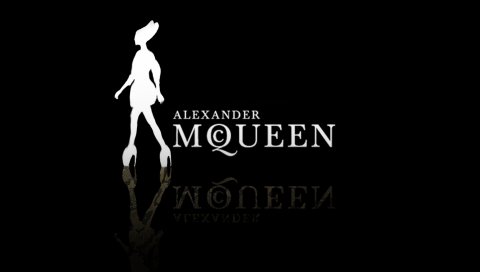 Alexander mcqueen, черный белый, логотип, дизайнер