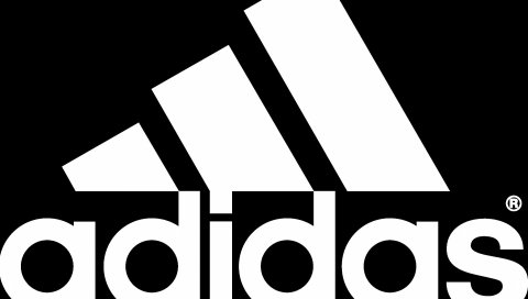 Adidas, черный белый, логотип, бренд, буквы