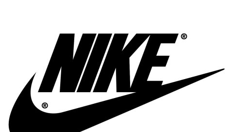 Nike, черный белый, логотип