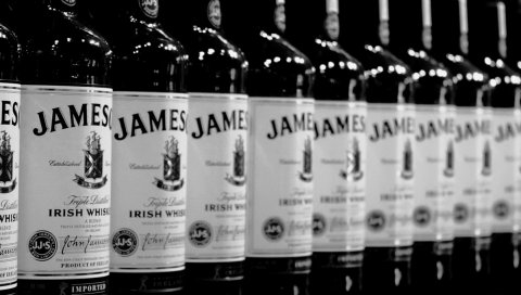 Виски, jameson, черный белый, бутылка