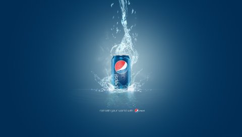 Pepsi, стиль, пить бренд, знак, логотип, банк, вода, капли, фраза, слово