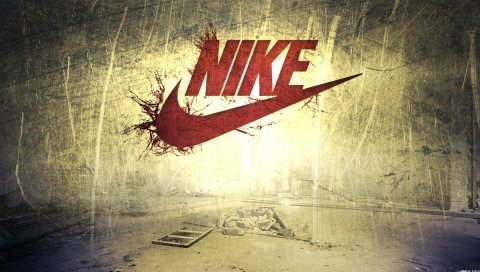 Nike, бренд, мусор, царапины