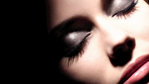Monika jac jagaciak, chanel beauty 2011, девушка, крупный план, глаза закрыты