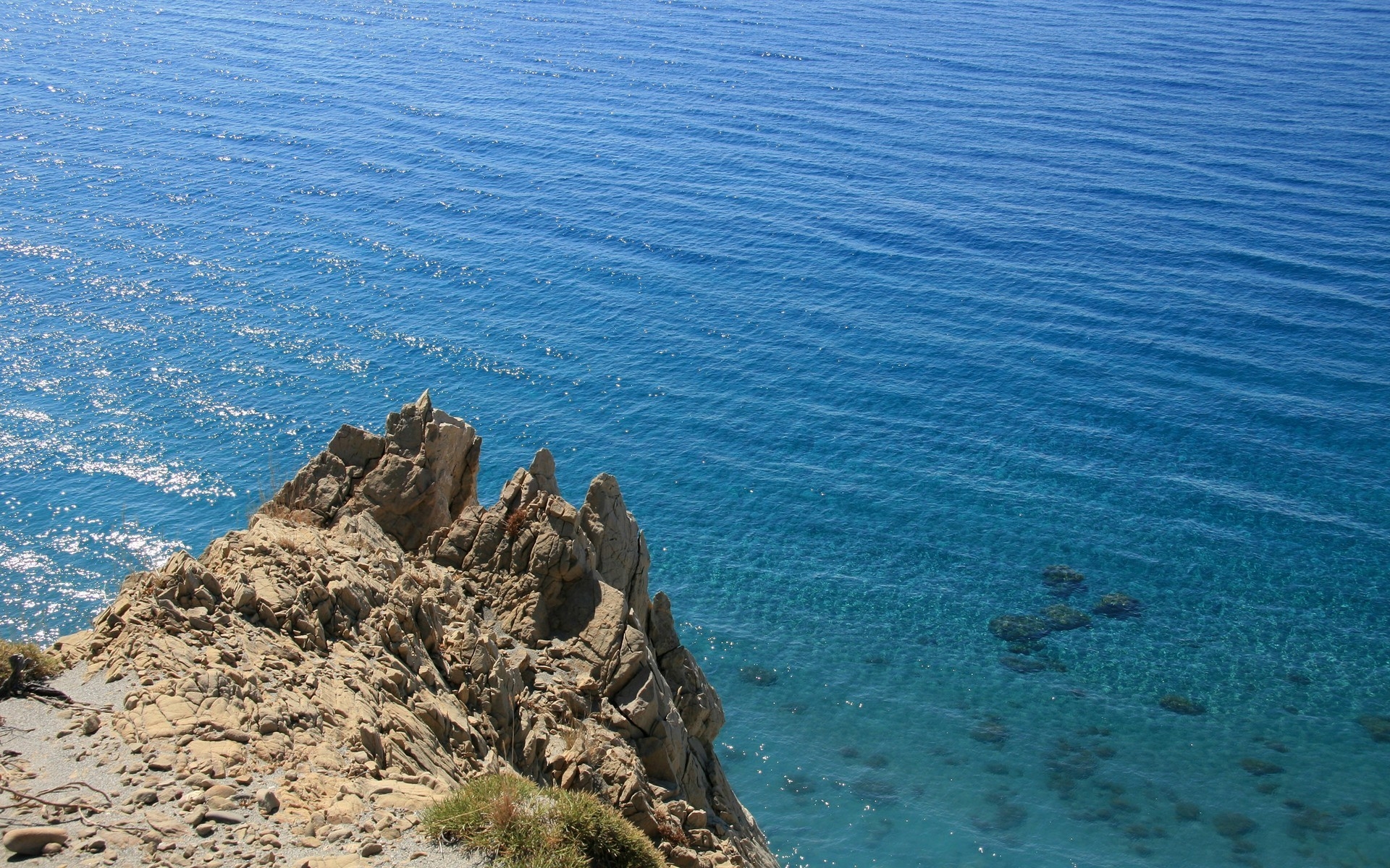 Картинки Скала, берег, высота, вода, синий фото и обои на рабочий стол