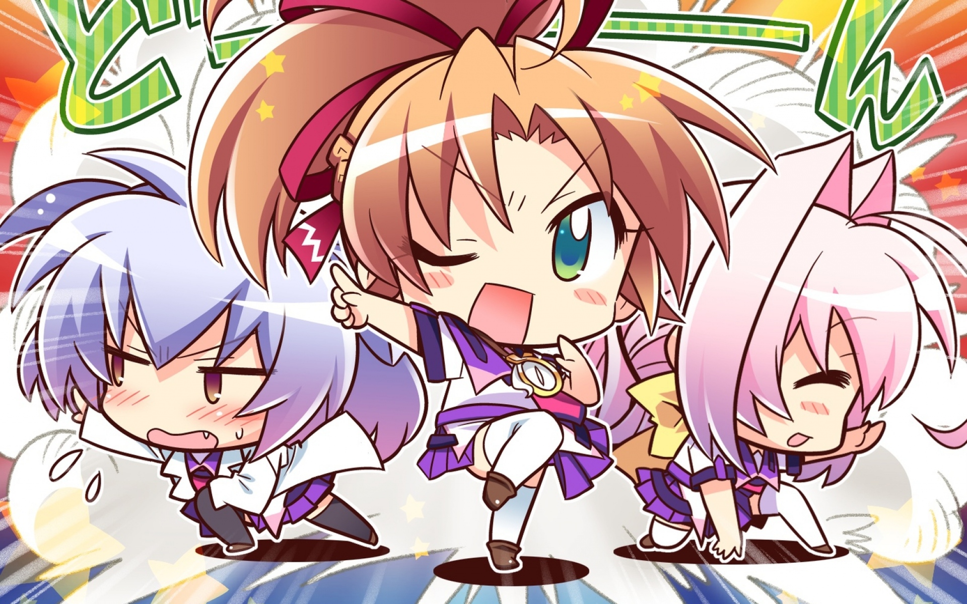 Картинки 77, chibi, game cg, anime, motion, bangs фото и обои на рабочий стол