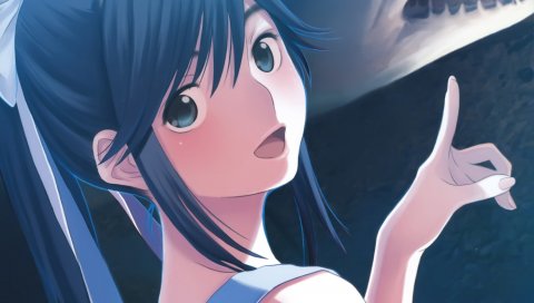 Любовь плюс, takane manaka, девушка, брюнетка, палец, жест