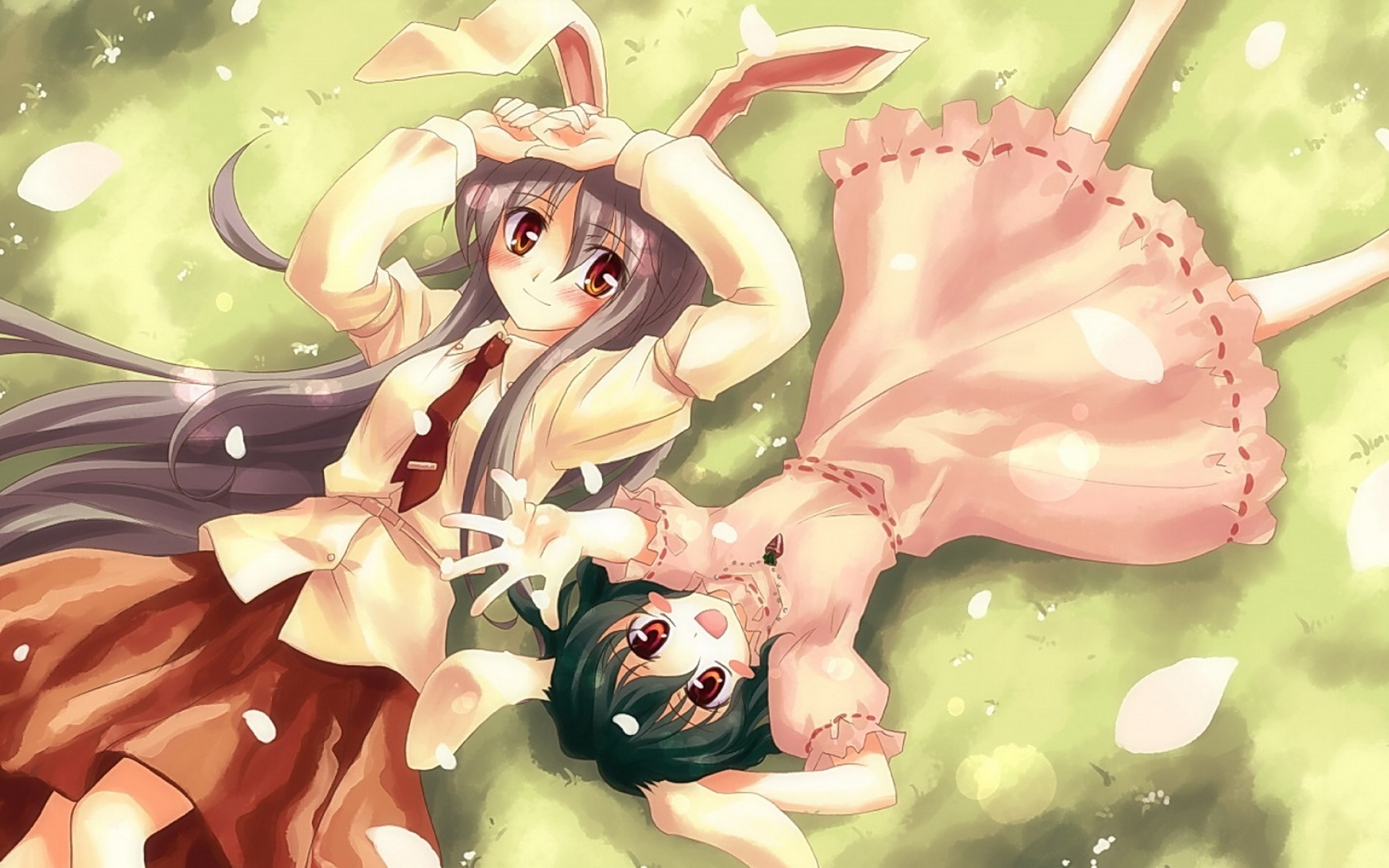 Картинки Коллекция touhou, девушки, уши, платье фото и обои на рабочий стол