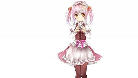 Kaname madoka, loli, mahou shoujo, madoka magica, девушка, поза, юбка