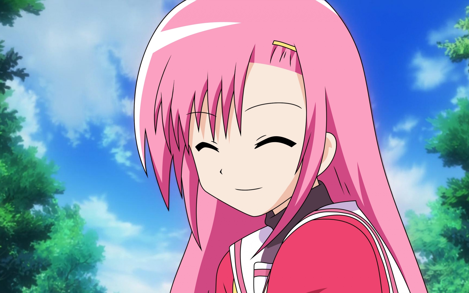 Картинки Hayate no gotoku, katsura hinagiku, девушка, улыбка, милый, небо фото и обои на рабочий стол
