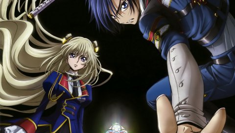 Код geass, мальчик, девушка, оружие, движение