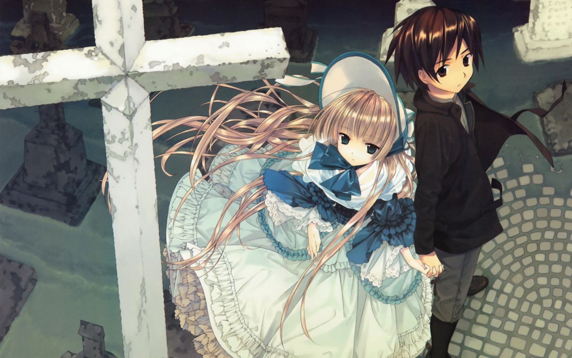 Картинки Gosick, мальчик, девушка, крест, посмотрите фото и обои на рабочий стол