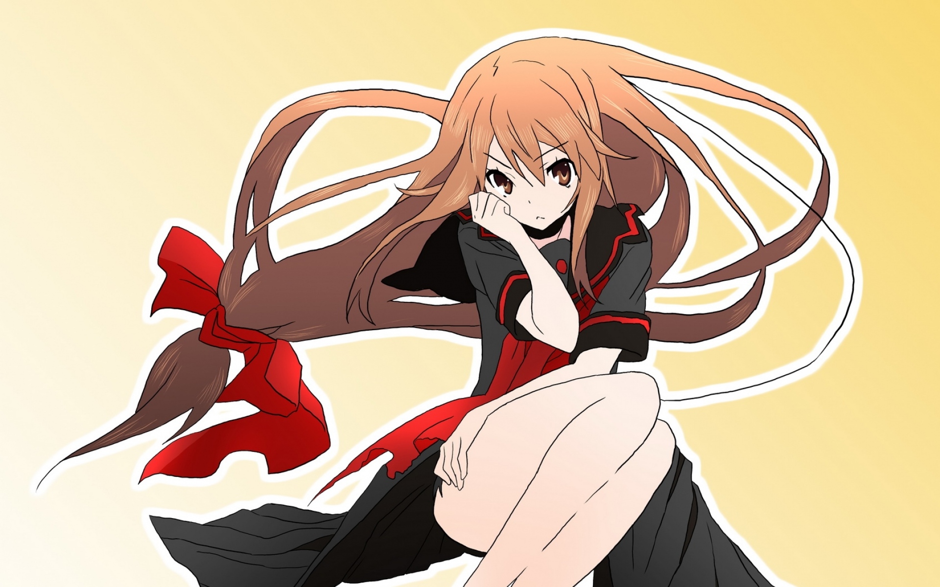 Картинки Ookami-san to shichinin no nakama-tachi, девушка, платье, осанка фото и обои на рабочий стол