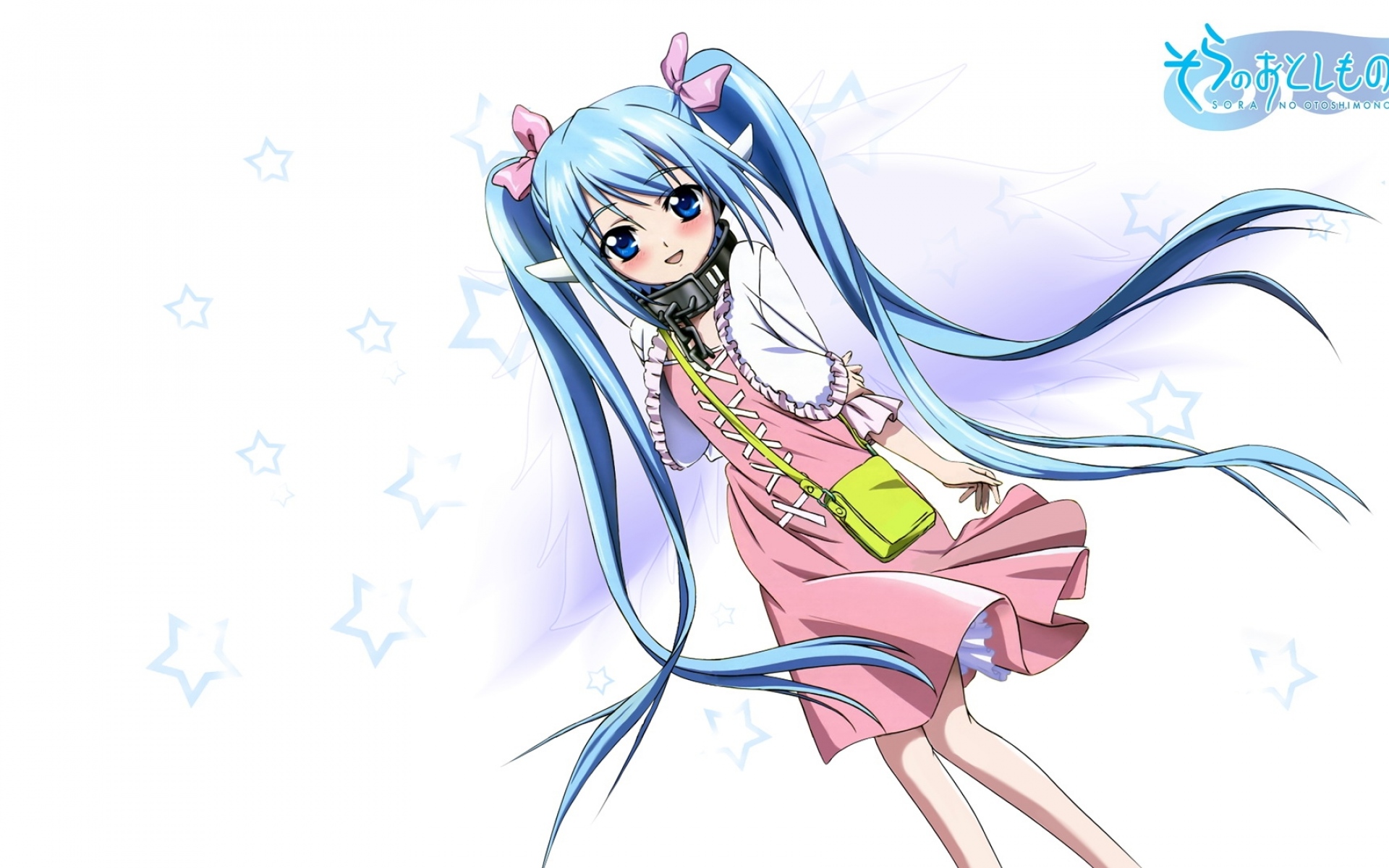 Картинки Sora no otoshimono, девушка, воротник, цепочка, сумка, платье фото и обои на рабочий стол