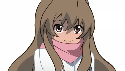 Aisaka taiga i, toradora, девушка, шарф, пальто, сумка, улыбка