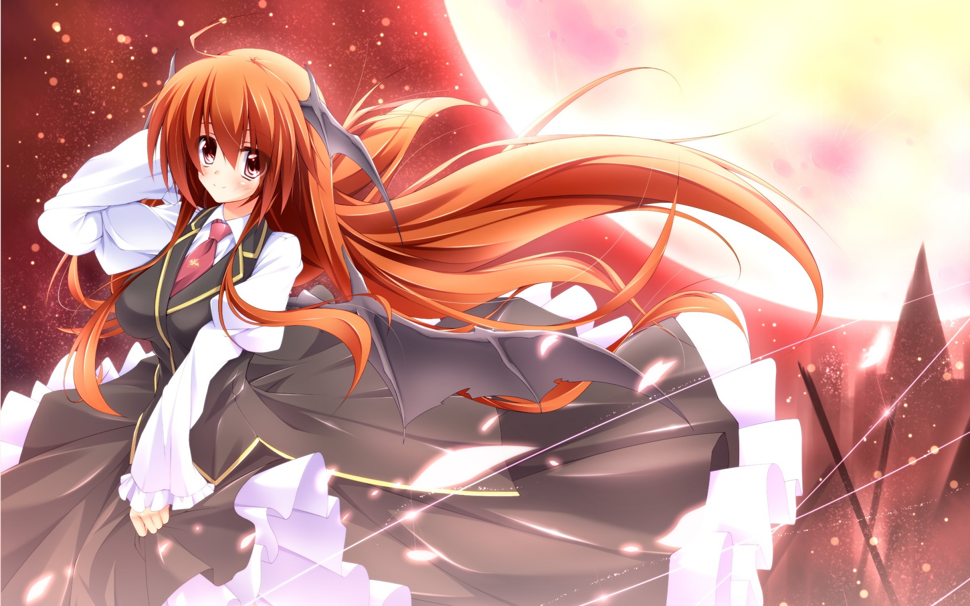 Картинки Коллекция touhou, девушка, платье, солнце фото и обои на рабочий стол