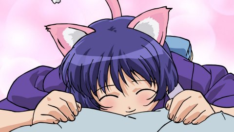 Nekomimi, ai yori aoshi, девушка, хвост, уши,