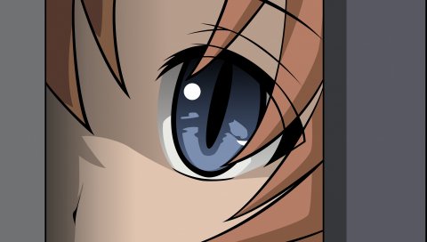 Higurashi no naku koro ni, bangs, eye, close-up