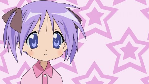 Счастливая звезда i, hiiragi tsukasa, девушка, улыбка, голубые глаза