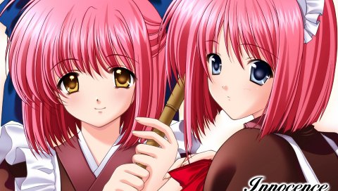 Hisui и kohaku невинность, девочки, горничные, рыжие волосы