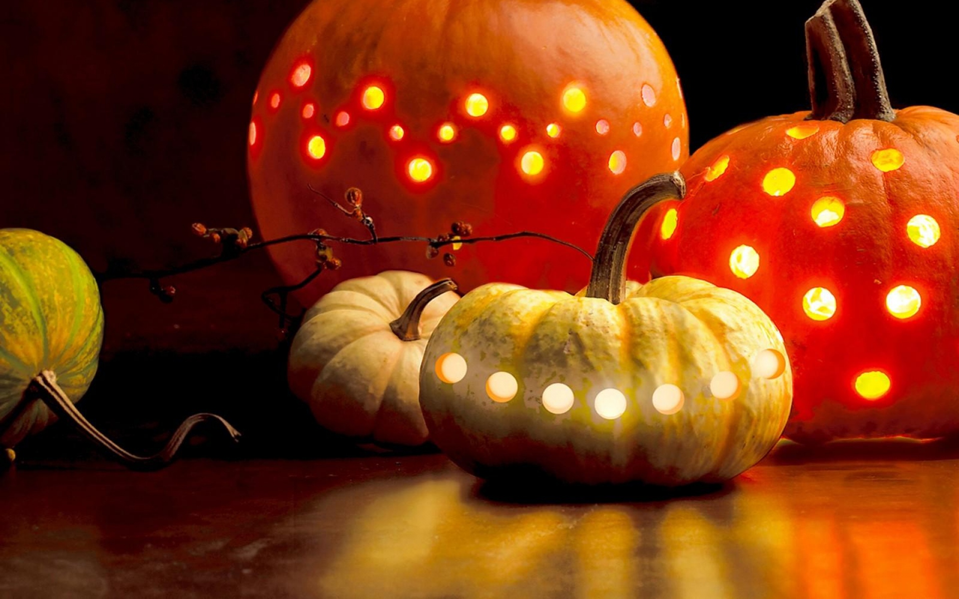 Картинки Хэллоуин, праздник, тыквы, гирлянды фото и обои на рабочий стол