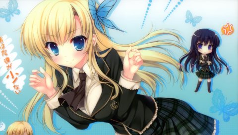 Boku wa tomodachi ga sukunai, у меня нет много друзей, девушки, блондинки,