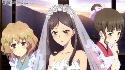 Hana-saku iroha, девушки, невеста, вуаль